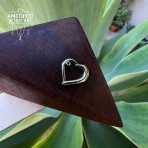 Heart - Stainless Steel Hinged Ring