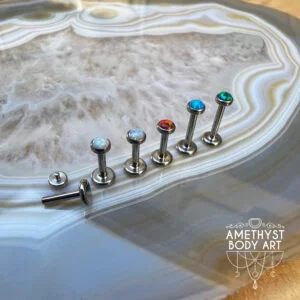 Titanium Bezel-Set Opal