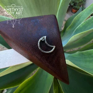 Moon - Stainless Steel Hinged Ring