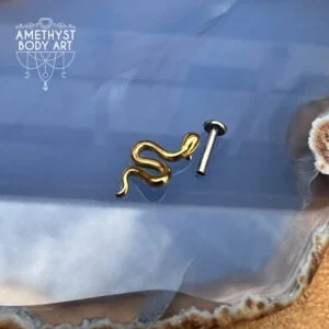 PVD Gold - Snake on Mini Steel labret