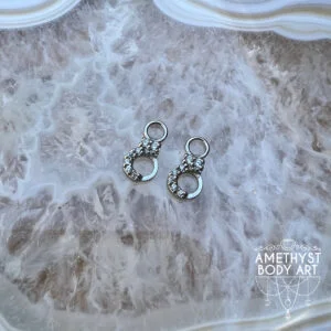 Charm (pair) - Cubic Zirconia Handcuff