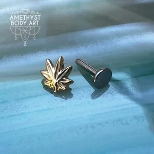 YG Leaf Attachment with Titanium Labret