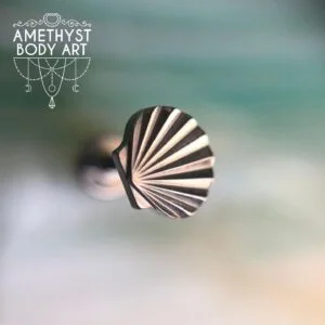 TI Shell Attachment with Titanium Labret