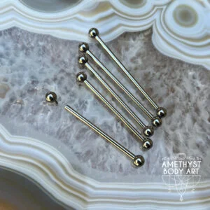 Titanium Industrial Barbell 14g/1.6mm