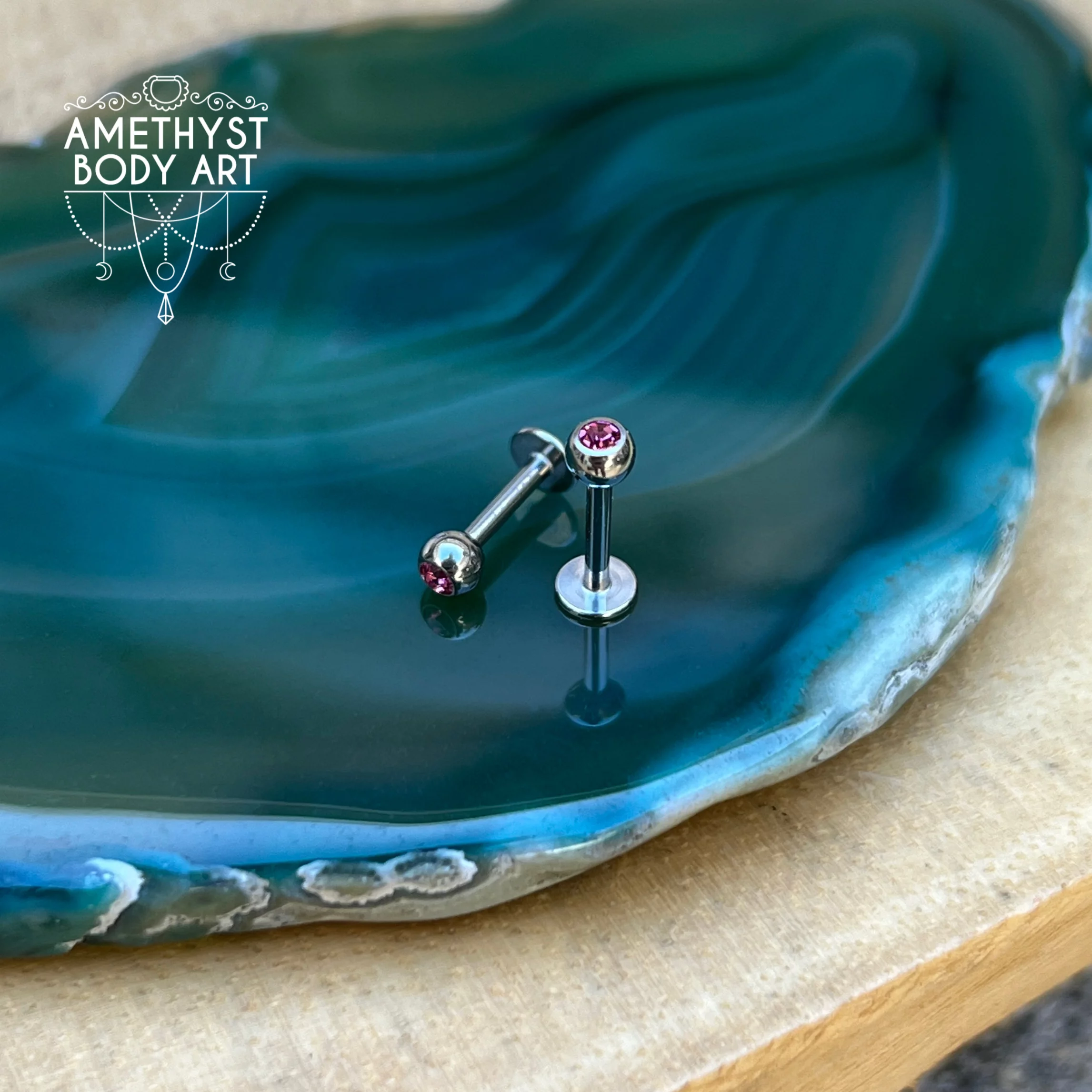 3mm Pink Bezel-Set Cubic Zirconia