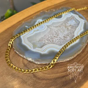 PVD Gold Stainless Steel Cuban Link Chain