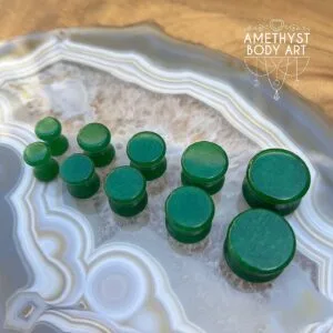 Jade Stone Double Flared Plugs