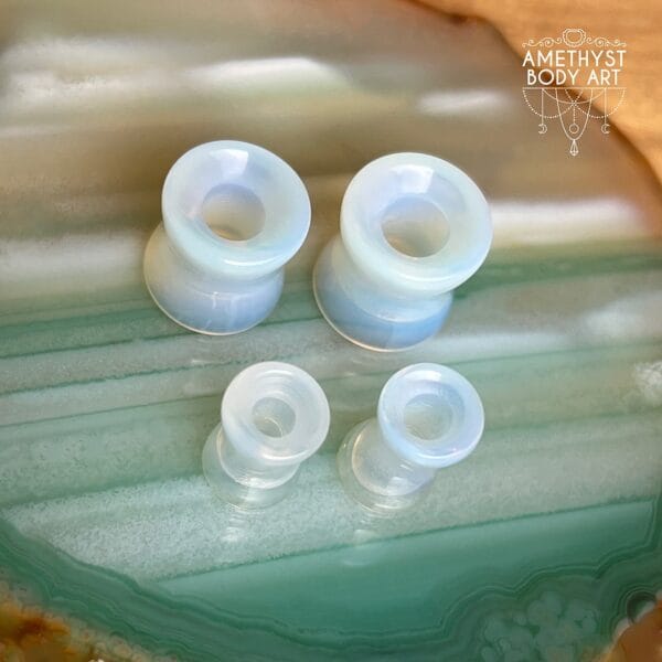 Opalite Double Flared Stone Tunnels - Image 3