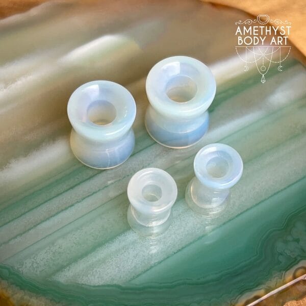 Opalite Double Flared Stone Tunnels