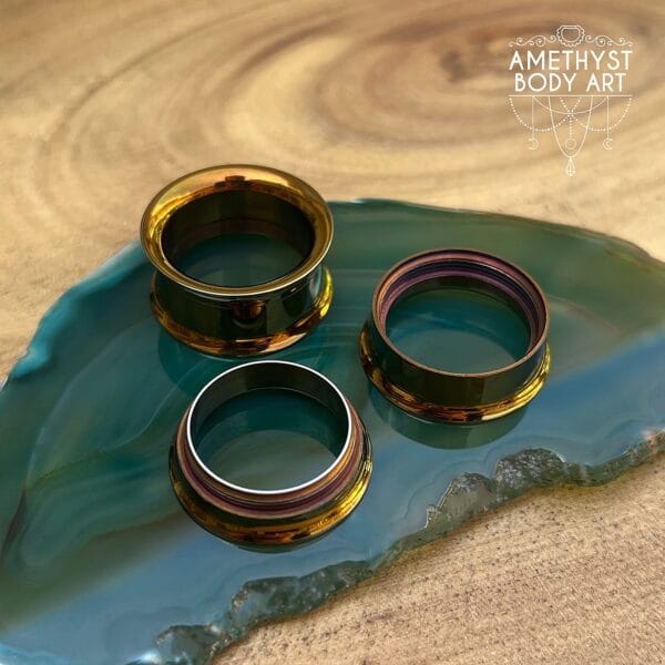 22mm Internally Threaded Tunnels with Bronze Plating. - Image 3