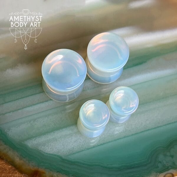 Opalite Double Flared Stone Plugs