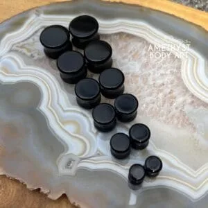Onyx Stone Double Flared Plugs