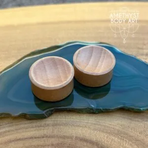 24mm Double Flared Crocodile Wood Plugs