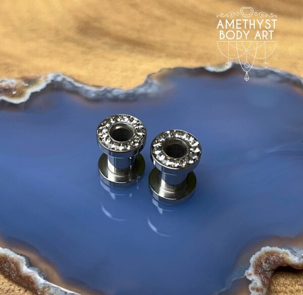 6mm CZ Stainless Steel Internally Threaded Tunnels - Image 2