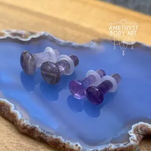 Amethyst Single Flare Stone plugs