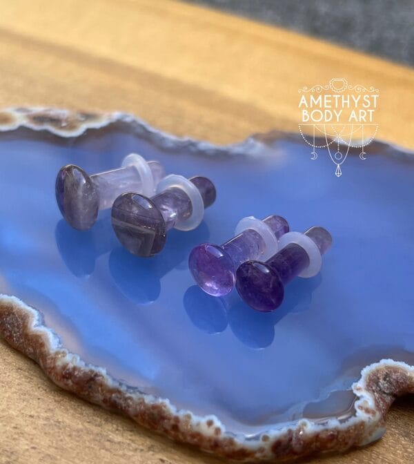 Amethyst Single Flare Stone plugs