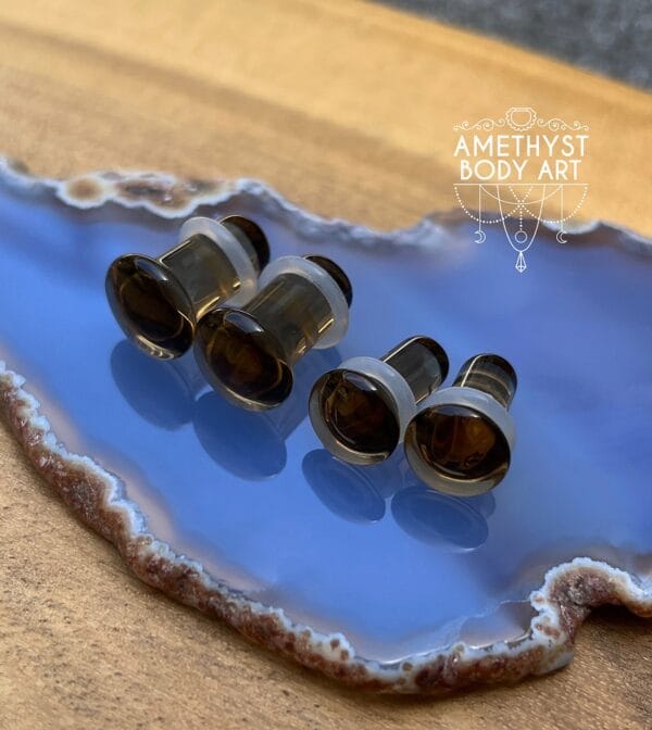 Bronze Single Flare Glass Plugs