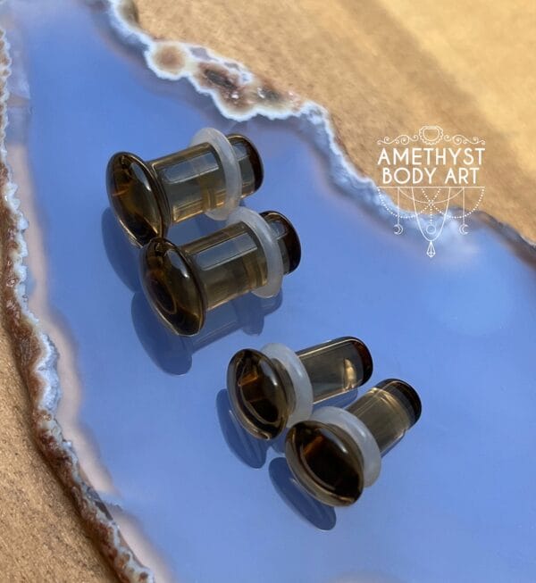 Bronze Single Flare Glass Plugs - Image 2