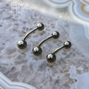 TI Navel Curve - Basic Externally Threaded (5mm, 6mm ball)