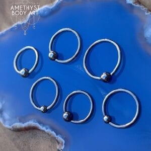 16g/1.2mm Titanium Captive Bead Ring