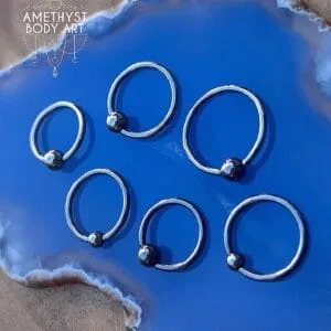 16g/1.2mm Titanium Captive Bead Ring