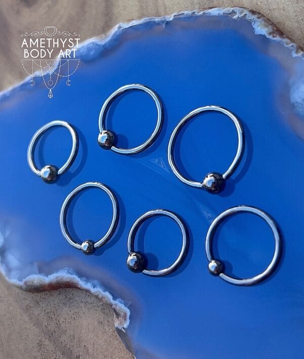16g/1.2mm Titanium Captive Bead Ring