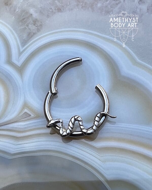 Titanium Hinged Segment Ring - Snake - Image 3