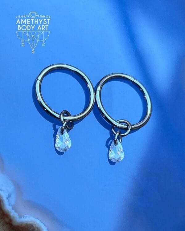 Charm (pair) - Cubic Zirconia Pear - Image 2