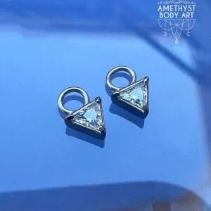 Charm (pair) - Cubic Zirconia Triangle