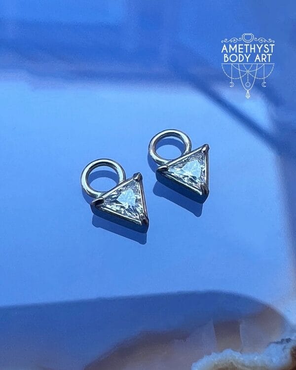 Charm (pair) - Cubic Zirconia Triangle